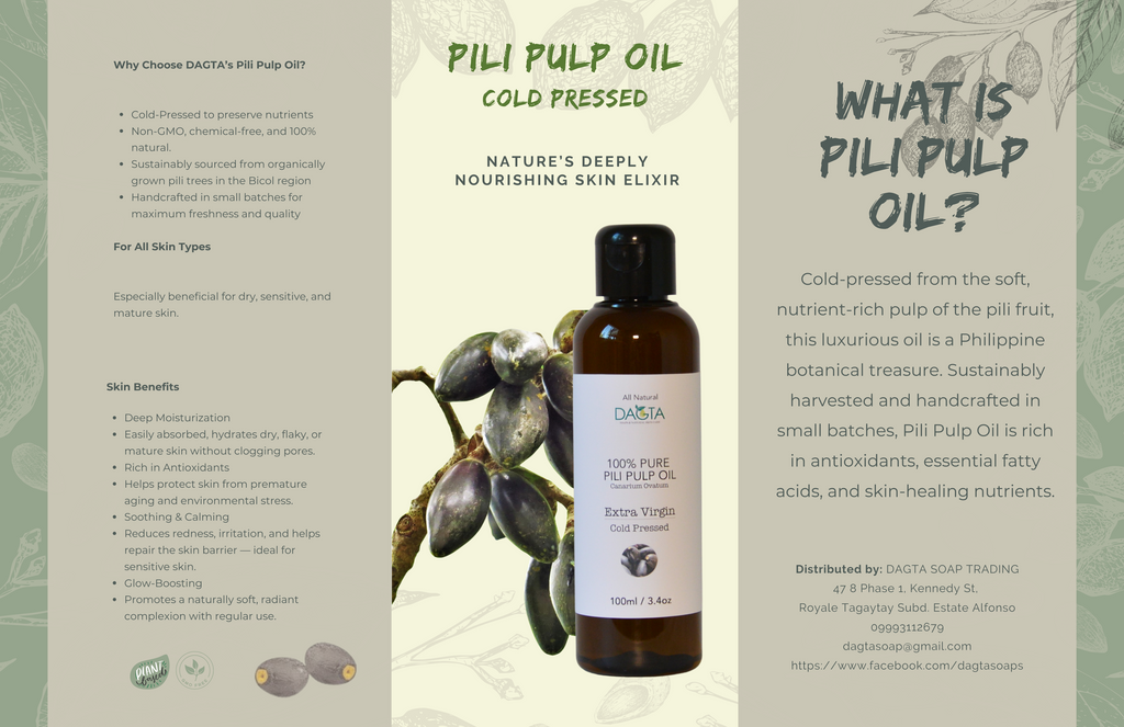 Pili Pulp Oil Cold Pressed 100% Pure Oil - DAGTA 🇵🇭