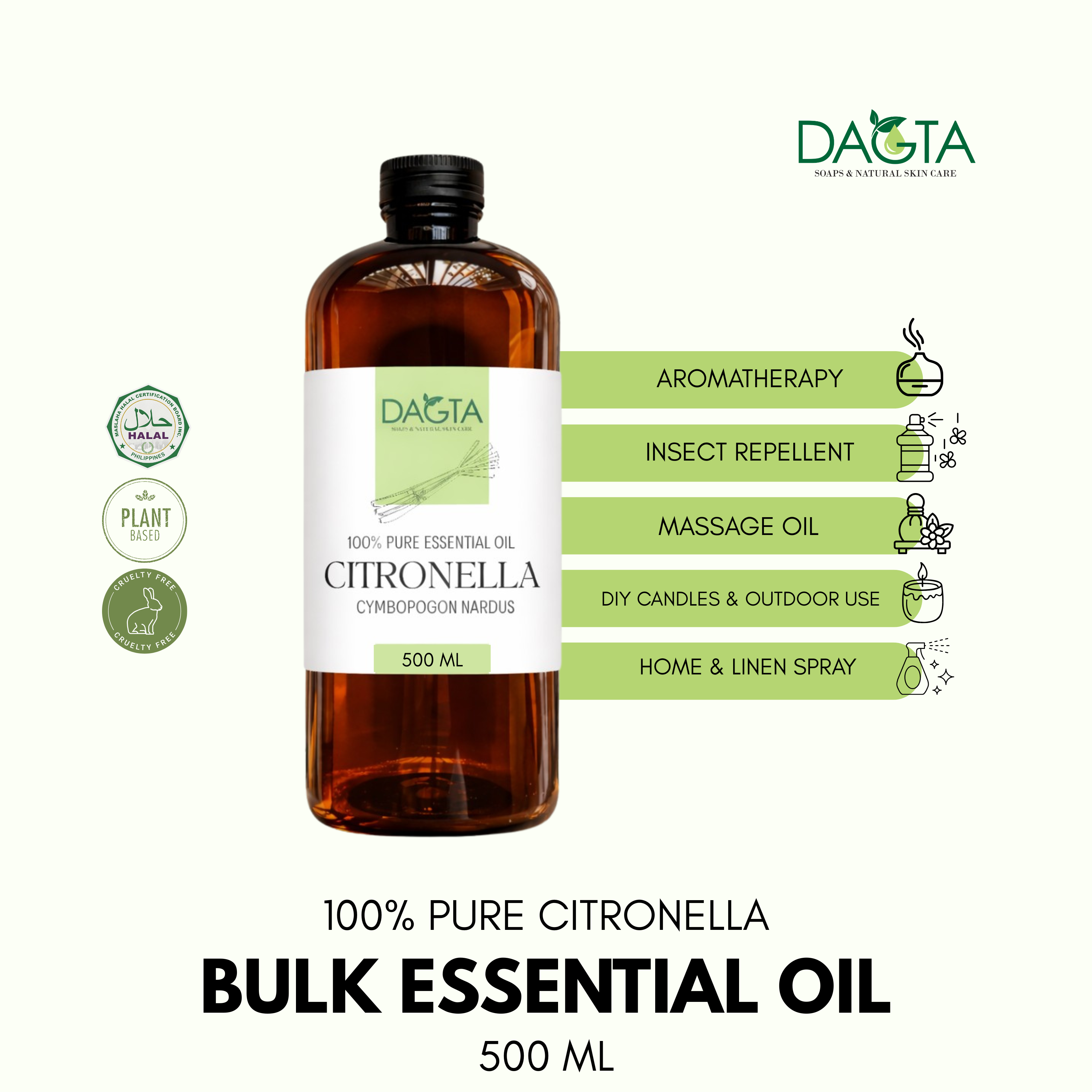 100% Pure Citronella Essential Oil - DAGTA 🇵🇭