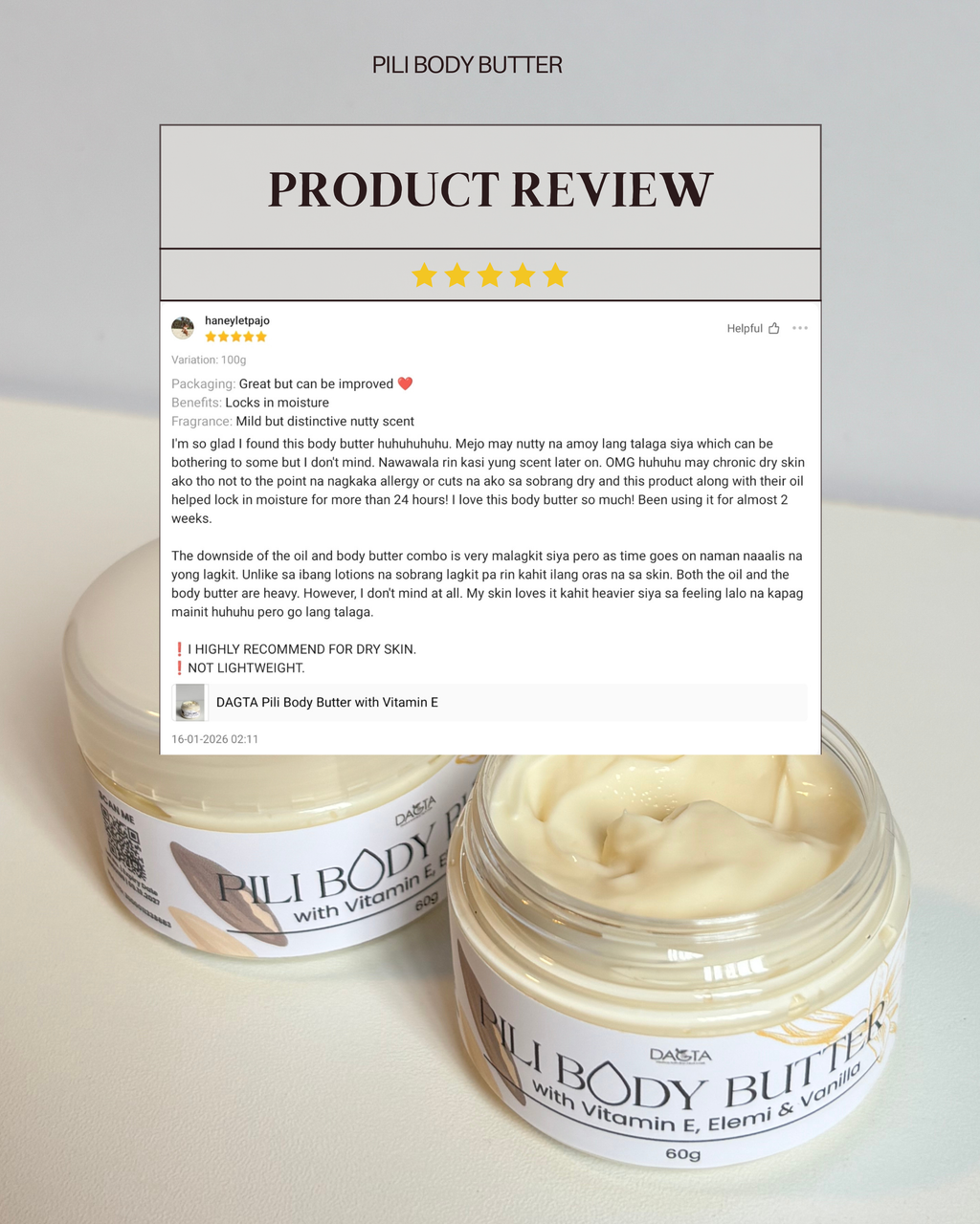 DAGTA Pili Body Butter
